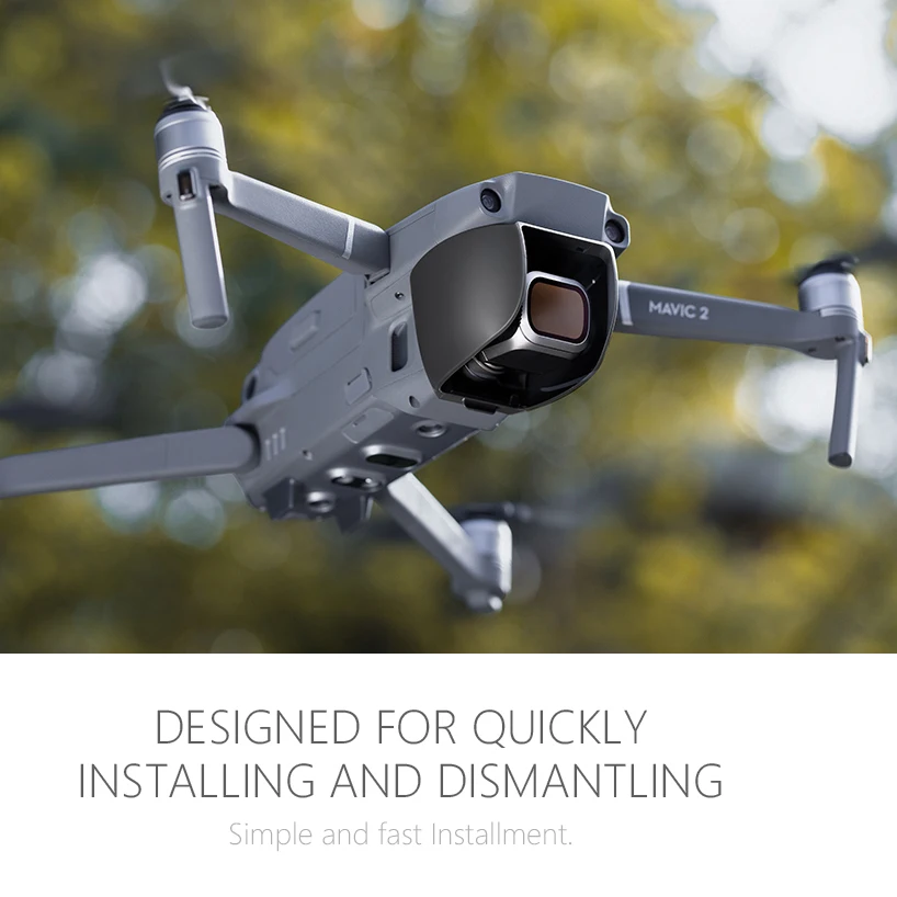 PGYTECH бленда объектива для DJI Mavic 2 Pro Zoom камера протектор карданный чехол солнцезащитный блестящий щит
