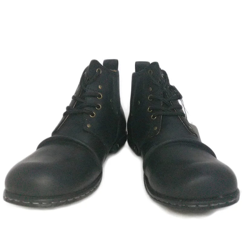 Мужские ковбойские ботинки из натуральной кожи черные/коричневые мотоциклетные