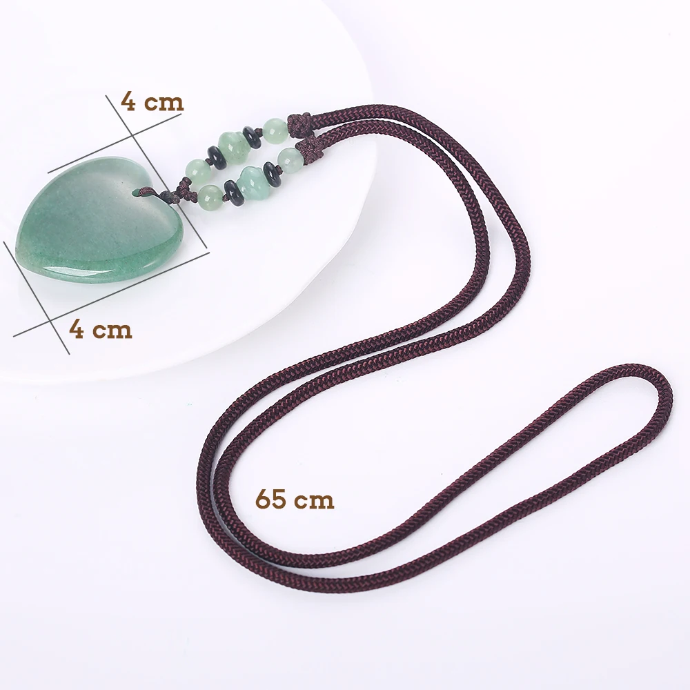 Yumten Green Jasper ожерелья с кулоном готические женские ювелирные украшения свадебные