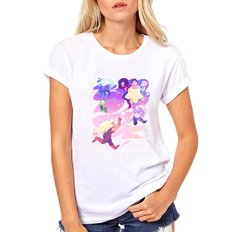 Лидер продаж крутая футболка Steven Universe женские летние топы Женская Повседневная