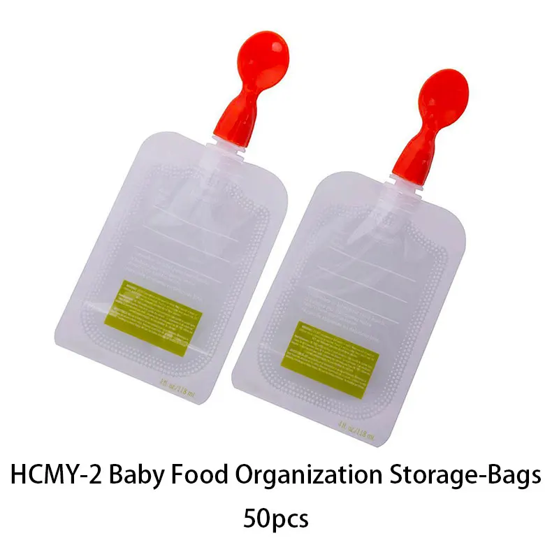 Storage Bags 50pcs GT Squeeze пищевая станция для организации детского питания Контейнеры Для Хранения Детского Питания Набор фруктового пюре упаковочная машина соковая станция - Цвет: Storage Bags 50pcs