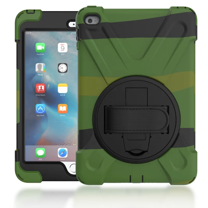 Чехол Coque для iPad mini 4 360 противоударный Детский защитный силиконовый чехол A1538 A1550 Чехол для iPad mini 4 чехол с ремешком на руку - Цвет: 9