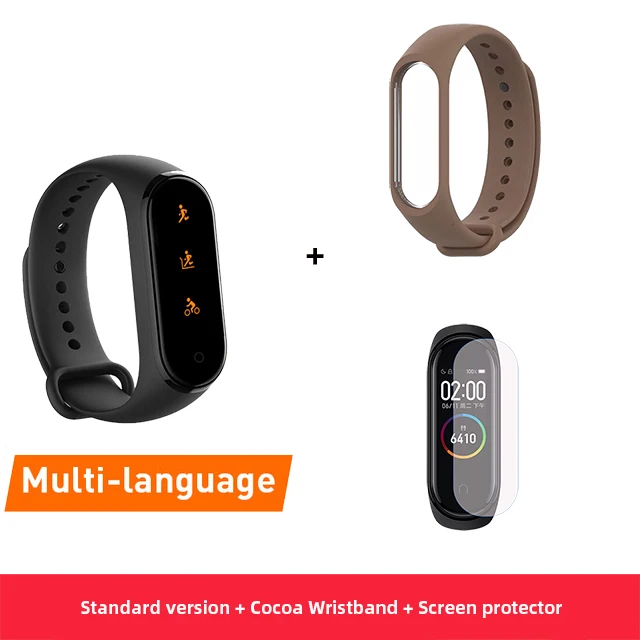 Новейшие Смарт-часы Xiaomi mi Band 4 фитнес-браслет mi band 4 фитнес-трекер Шагомер Bluetooth 5,0 смарт-браслет Xio mi Watch - Цвет: CN CoCo