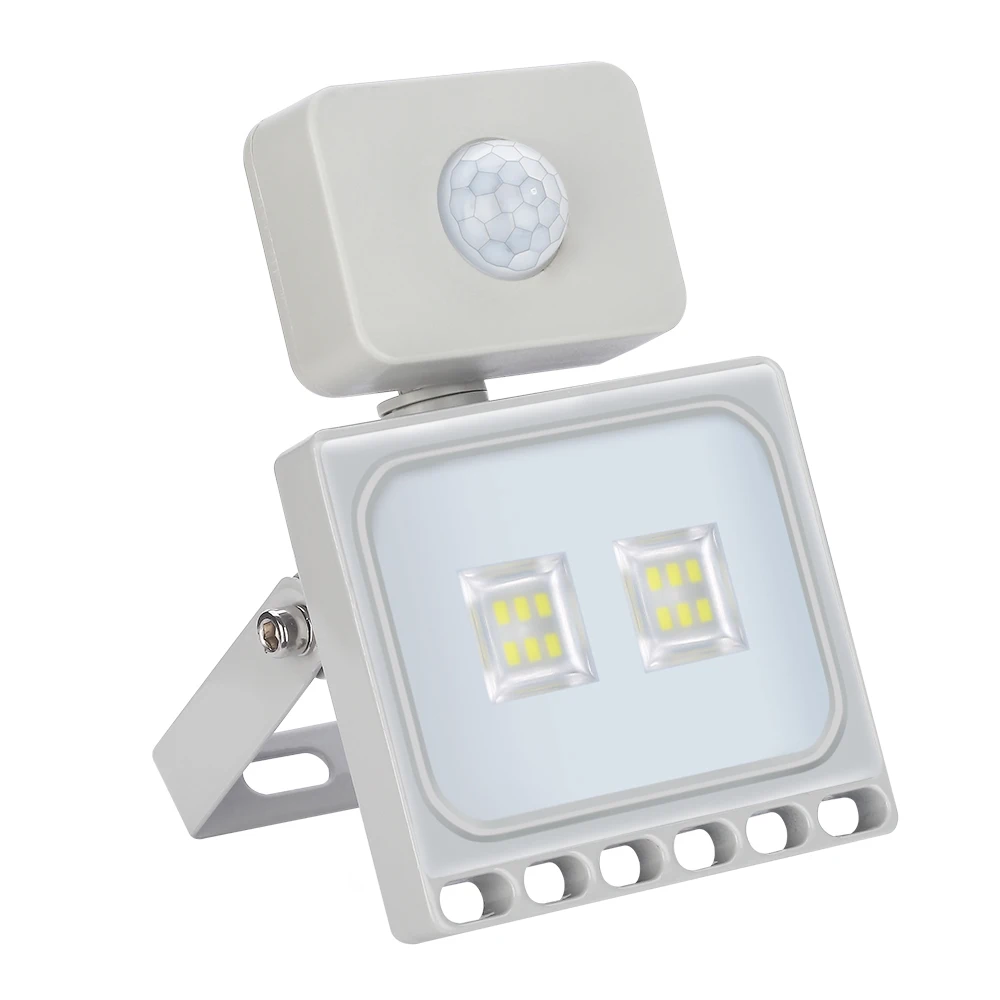 

5PCS/Lot Ultrathin Outdoor Lighting Motion Sensor Led Flood Lights 110V 220V 10W Led Floodlight Waterproof IP65 Spotlights