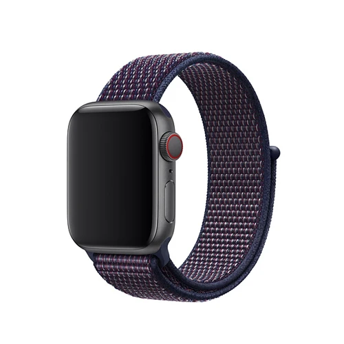 Indigo Спортивный бесшовный ремешок для apple watch, ремешок 42 мм, 38 мм, версия двухслойного тканого нейлона ремешок для наручных часов iwatch, версия 5/4/3/2/1 44 мм 40 мм браслет - Цвет ремешка: Indigo