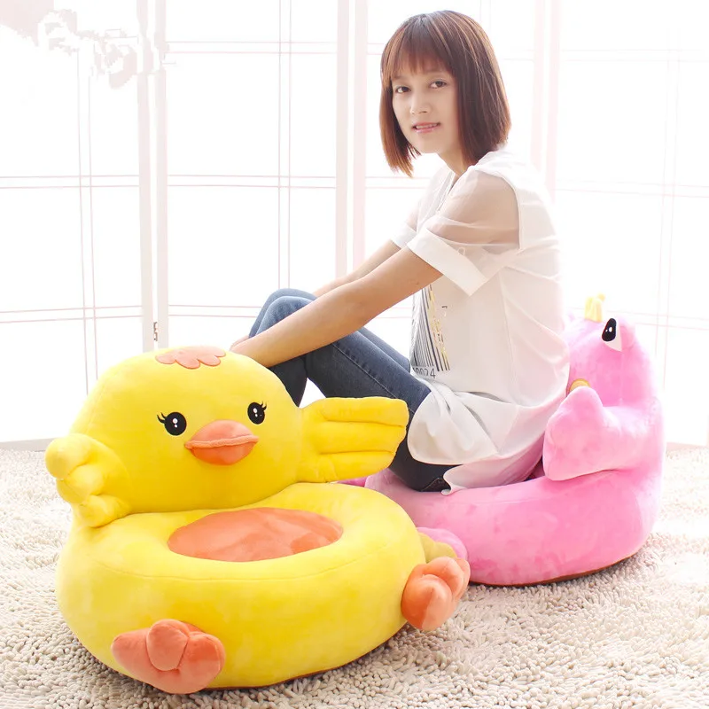 Dorimytrader Kawaii Плюшевые животные лягушка цыпленок Сова Пингвин детское кресло
