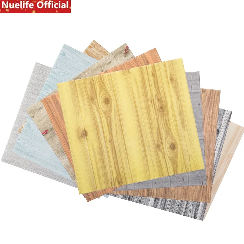 Imitation wood pattern 3d wall stickers bedroom kids room living corridor skirt foam cotton DIY sofa bag wallpaper | Дом и сад