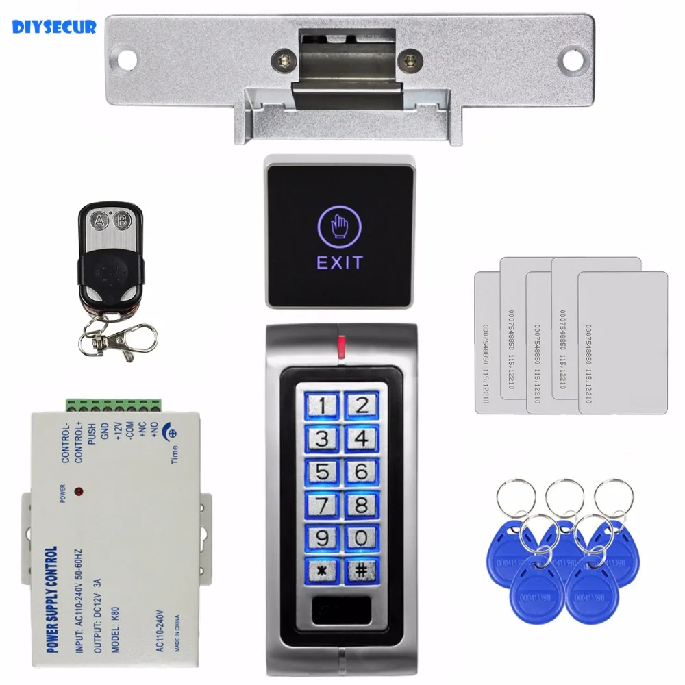 Фото DIYSECUR пульт дистанционного управления 125 кГц RFID металлическая клавиатура система