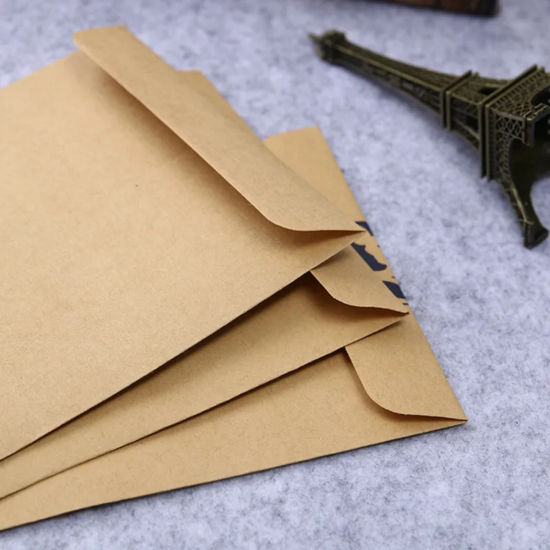 Coloffice 10PCS/Set Creative Greeting Card Letter Papaer Retro Chinese Style Kraft Paper Lacquer Envelopes Storage Blank School |