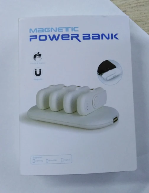Новое поступление 4 шт. 1000 мАч+ 1 шт. 5000 мАч Внешняя батарея магнитное зарядное устройство для iPhone Android type C смартфонов