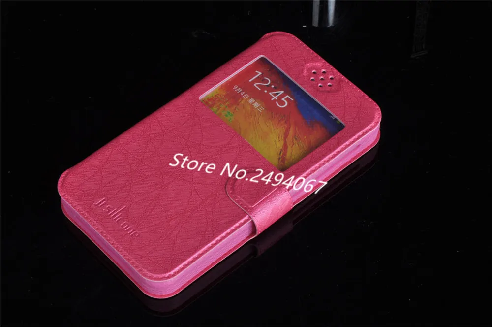 Для DOOGEE F5 4G Case Роскошный Кожаный Силиконовый Флип Случай1 с Вид из Окна ТПУ и Kickstand