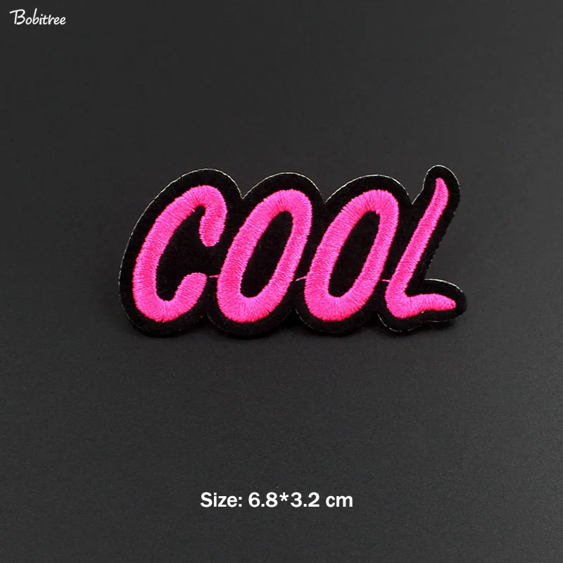 1pcs as photo Популярные WOW OOPS POW HEY Oh Yeah Переводные железные нашивки для одежды вышитые значки для шитья Аппликация DIY наклейки - Цвет: 1pcs as photo