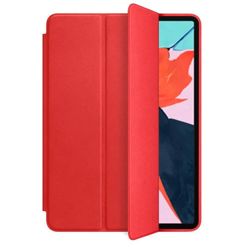 Красный Высокое качество, чехол из искусственной кожи для нового iPad Pro 11 a1989 A80, Тонкий Магнитный чехол-книжка с функцией автоматического сна+ пленка+ ручка - Цвет: Красный