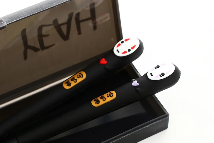 1 шт. милые аниме-герои Kawaii Безликий человек Хаяо Миядзаки 0,5 мм Черная гелевая ручка школьные принадлежности Подарочные канцелярские принадлежности Papelaria