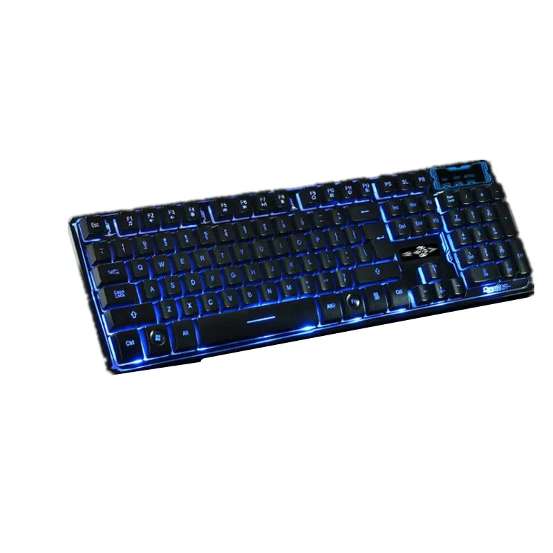 Проводная игровая клавиатура 3 цвета красный/фиолетовый/синий подсветка