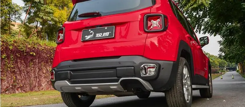 ABS CHROME CAR FRONT+REAR car BUMPERS PROTECTOR GUARD SKID PLATE FIT FOR JEEP Renegade 2016 2017 2018 BY EMS | Автомобили и