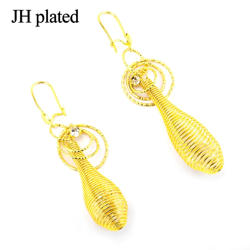 JHplated африканские серьги для женщин золотой цвет Индонезия Нигерия Конго