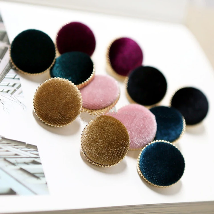 Бархатные универсальные элегантные серьги гвоздики для женщин винтажные