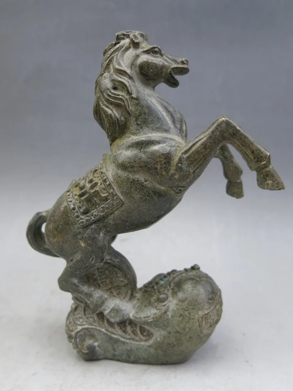 Китай бронза медь изысканные резные bautiful стенд конная Статуя скульптура|sculpture