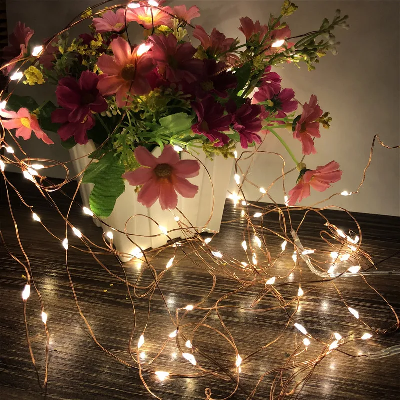 

LED Fairy Light 2m LED String Light Waterproof Copper Wire Powered by CR2032 Battery for Garland Christmas Wedding Decoration
