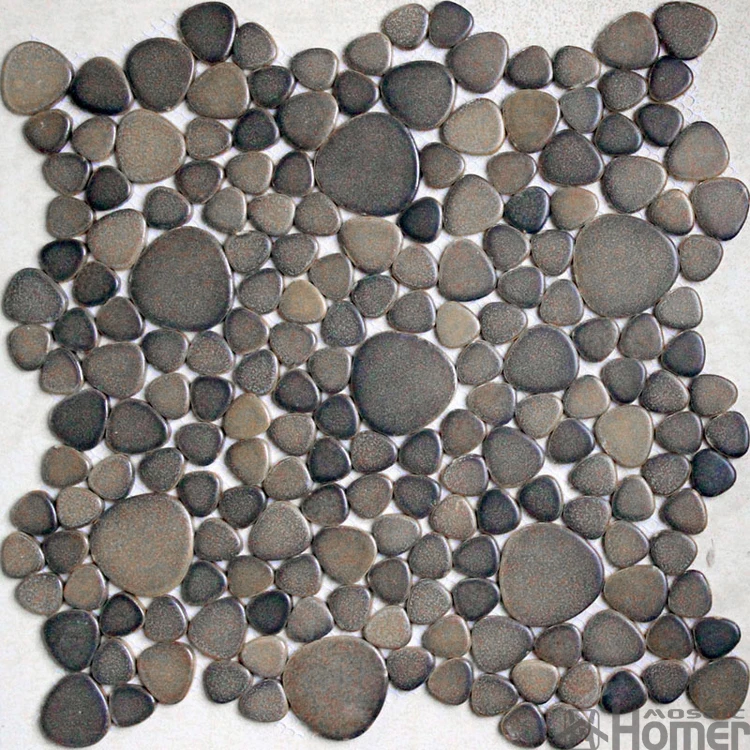 

Бесплатная Доставка! Керамическая мозаичная плитка для кухни, ванной комнаты, 12x12 дюймов, коричневая галька, настенная мозаика, мозаика для ...