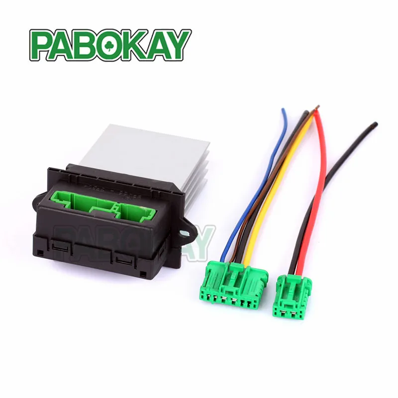 Резистор воздуходувки кондиционера + Соединитель/провод для Citroen Renault Megane Scenic Clio