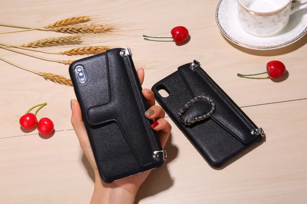 Роскошный кожаный чехол-кошелек для iphone X XS XR MAX задняя крышка 6S 6 7 8 Plus чехлы с