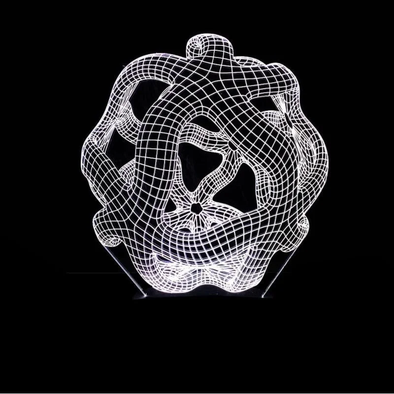 Абстрактная светодиодсветодиодный лампа мульти цветной акриловый светильник 3D
