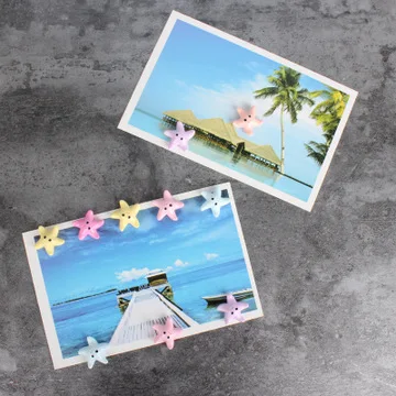 Улыбка маленькая морская звезда холодильник палка морские животные краска Смола