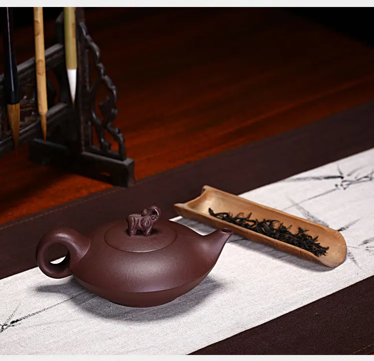 Исин Чай горшок удачи слон песок Ёмкость фиолетовый глины чашка чайник ручной