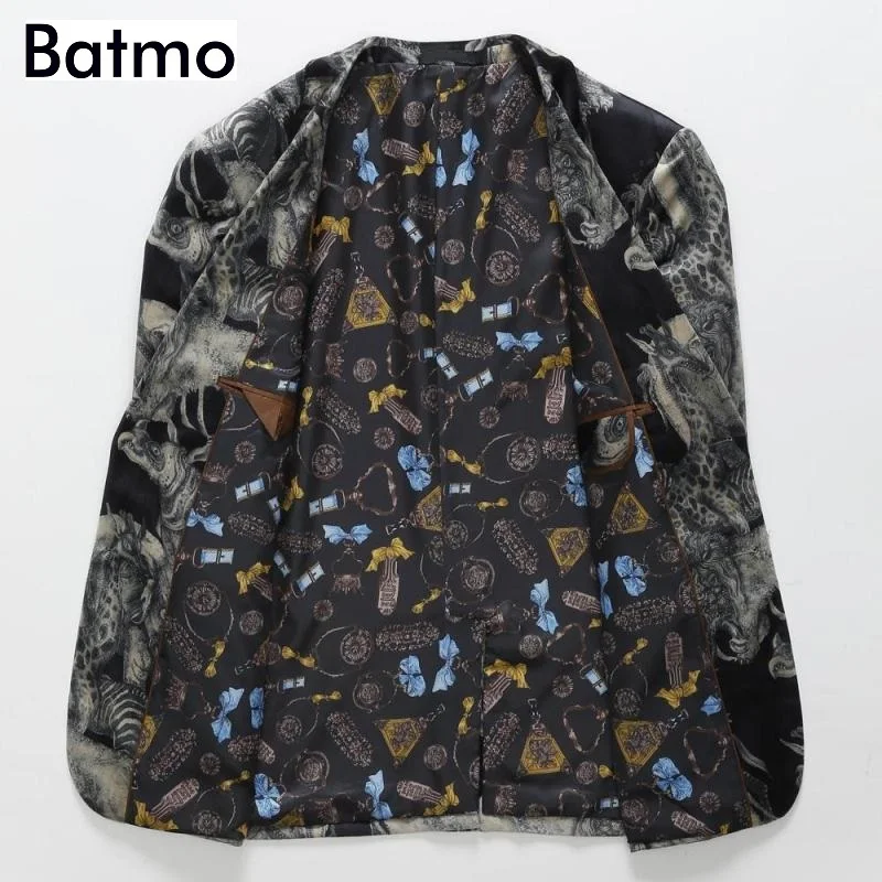 Batmo 2017 новое поступление осень и зима мода английский стиль бархат печати