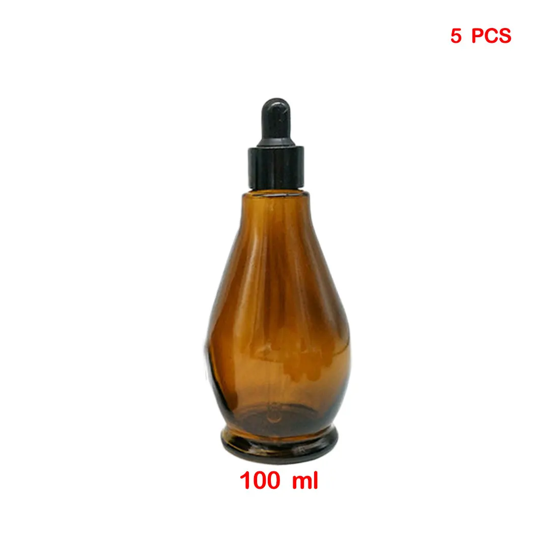 01 100ml 5 шт. 10/20/30/50/100 мл бутылка с пипеткой из янтарного стекла флакон для эфирного масла духи янтарные бутылки многоразового использования, Пустые Контейнеры - Цвет: 01 100ml