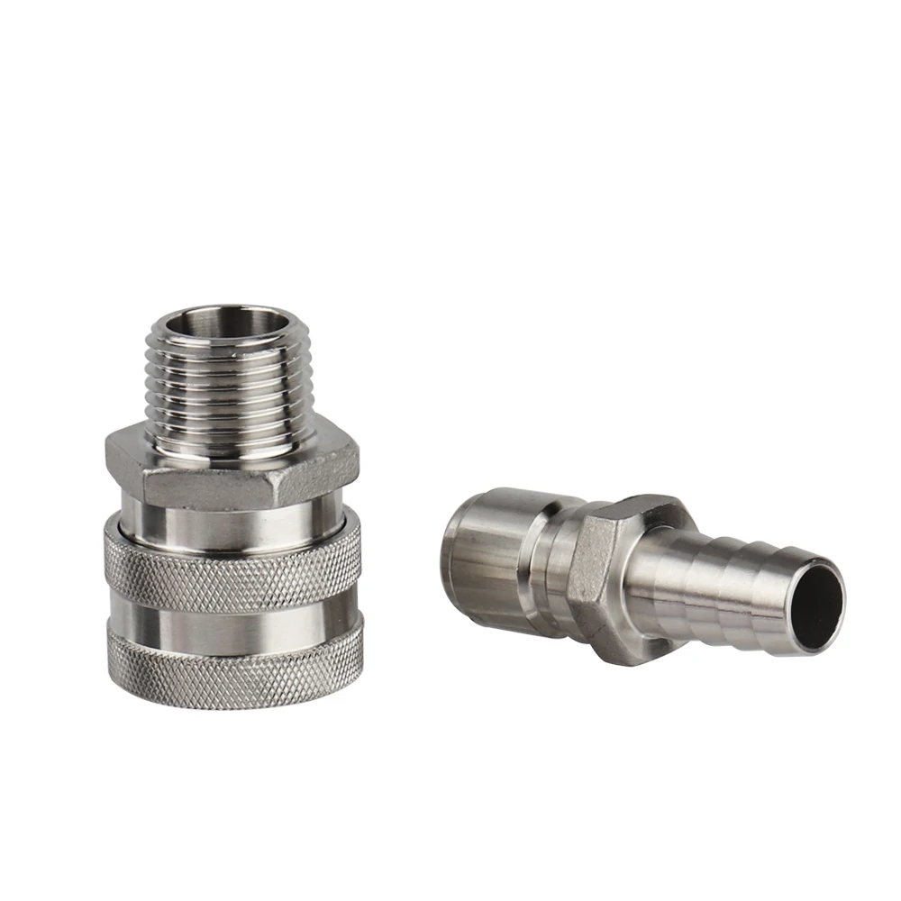 Нержавеющий женский набор быстрого отключения, фитинг Homebrew, 1/" barb и 1/2" NPT пиво, быстрое отсоединение для домашнего пивоварения