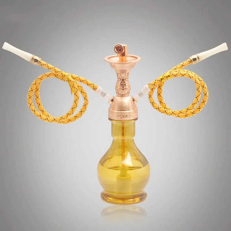 

Smoking Accessories Glass metal Double tube Water Cigarette filtration Pot Shisha Pipes