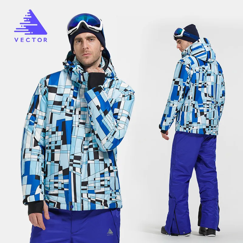 VECTOR Ski Suit Men Windproof Waterproof Skiing Jacket and Pants Warm Winter Outdoor Snow Snowboard Set Brand HXF70012 | Спорт и