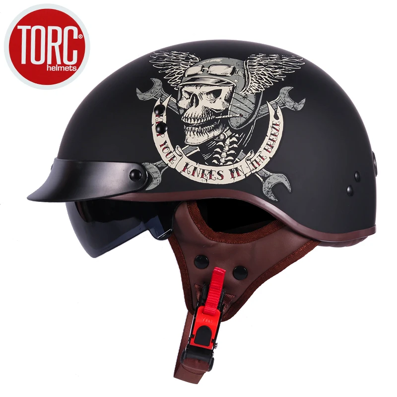 Оригинальный шлем TORC T 55 moto rcycle винтажный Ретро Скутер полушлем с внутренним
