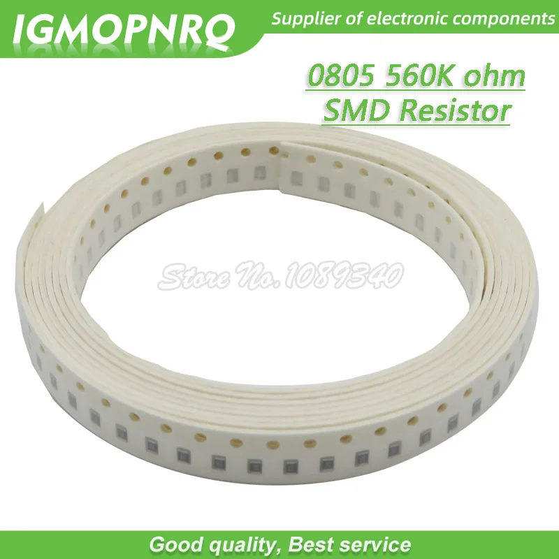 300 шт. 0805 SMD резистор 560K Ом чиповый 1/8 Вт 0805-560K | Электронные компоненты и