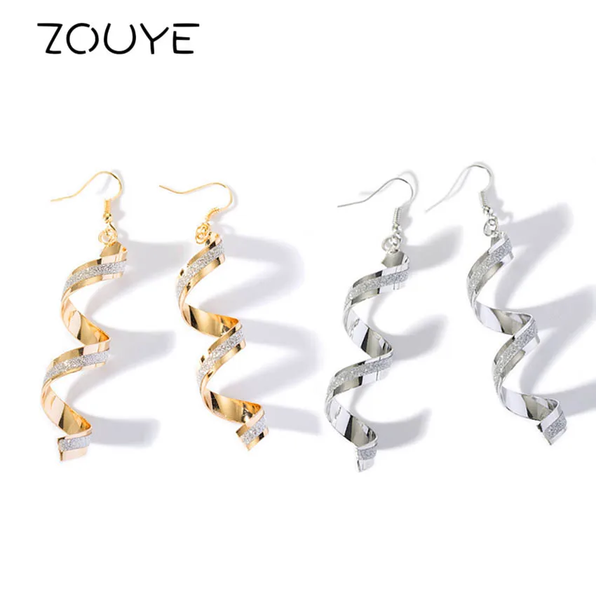 ZOUYE необычные серьги в форме волны капельки милые романтические блестящие модные