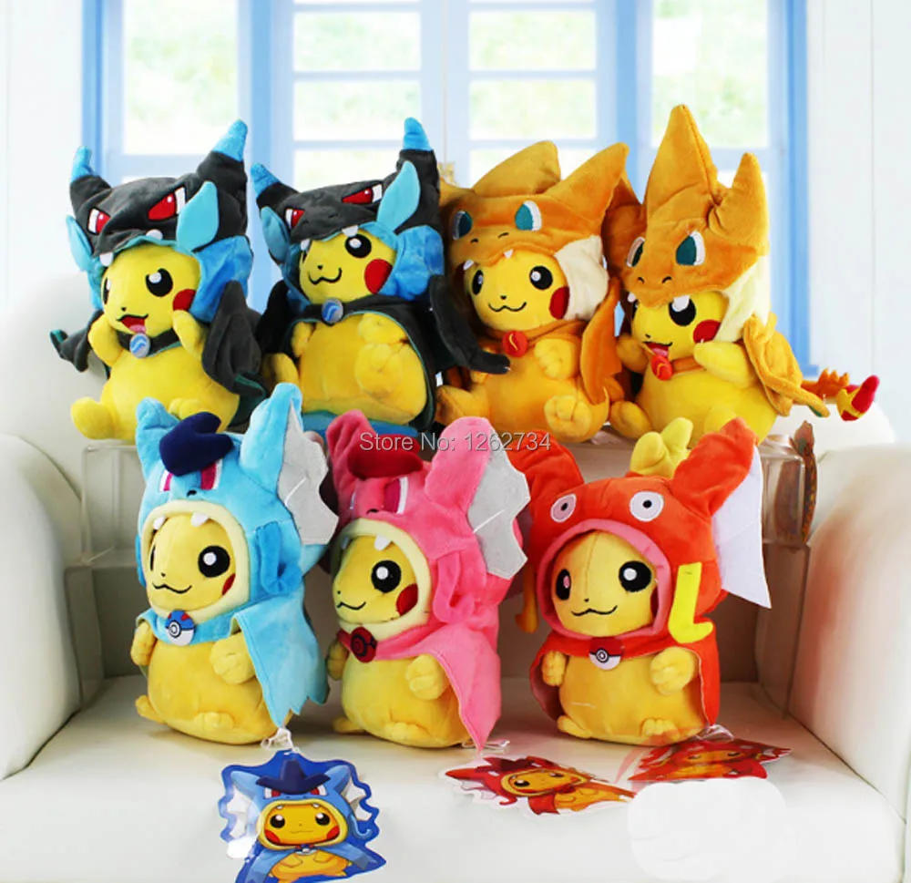 20-25 см Пикачу Косплей X Charizard Magikarp Brinquedo Мода для детей плюшевый рисунок с куклой в розницу