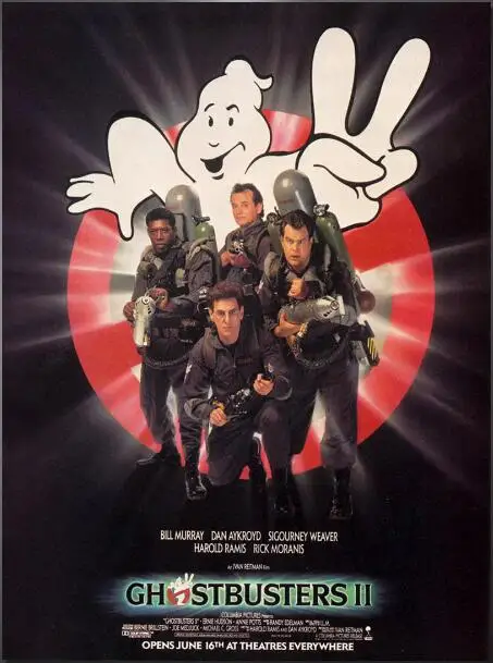 Ghostbusters II 2 Винтаж фильм Шелковый плакат декоративной живописи настенная живопись