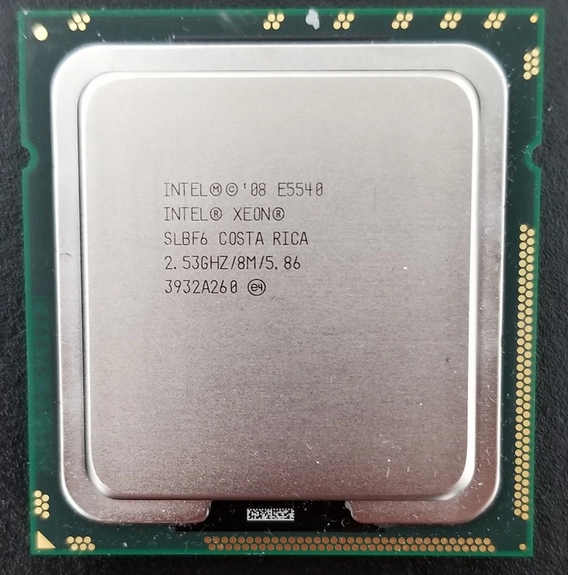 Intel Xeon E5540 процессор 2,53 ГГц LGA1366 8 Мб четырехъядерный FSB 1366 МГц серверный ЦП