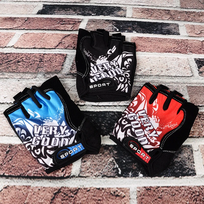 Впитывающие пот Нескользящие Велоспорт перчатки открытый Половина Finger лето