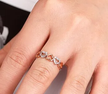 

Heart Crown Love Promise Silver SONA Wedding Band Ring Engagement Jewelry for Women Sterling Silver Jewelry Rose Gold Plated