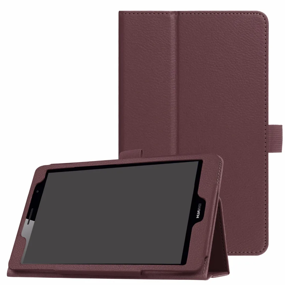 Чехол для Funda huawei Media Pad Mediapad T3 8 KOB-L09 KOB-W09 8,0 чехол для планшета s подставка складной чехол-книжка Litchi из искусственной кожи Smart Cover