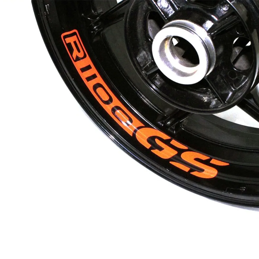 

A set of 8pcs high quality Motorcycle Wheel Sticker Decal Reflective Rim Bike Motorcycle Suitable for BMW R11OO GS R1100GS