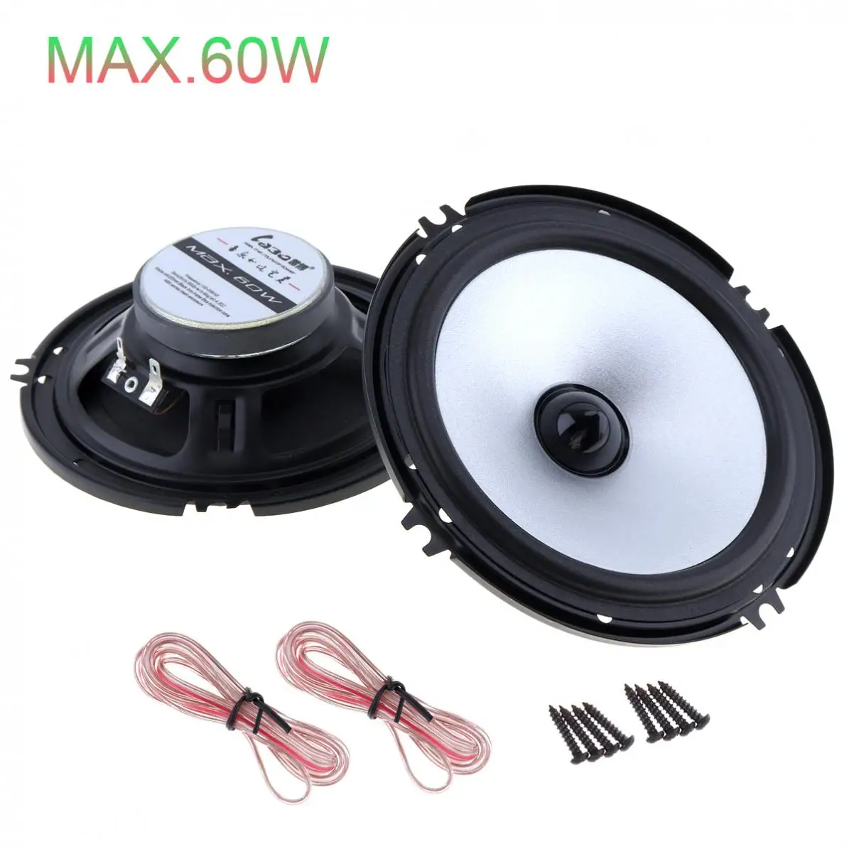 

2pcs 6.5 Inch Car Speaker 60W 88dB Automobile Car Coaxial HiFi Speakers Vehicle Audio Music Full Range Frequency Loudspeaker