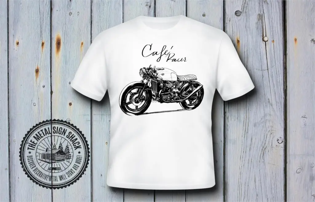 Футболка Cafe Racer Мужская мотоциклетная тенниска Классическая майка в ретро стиле