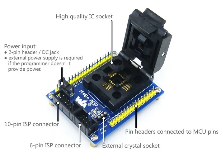 M48 + ADP ATmega48 ATmega88 ATmega168 TQFP32 AVR программируемый адаптер тестовая розетка Бесплатная