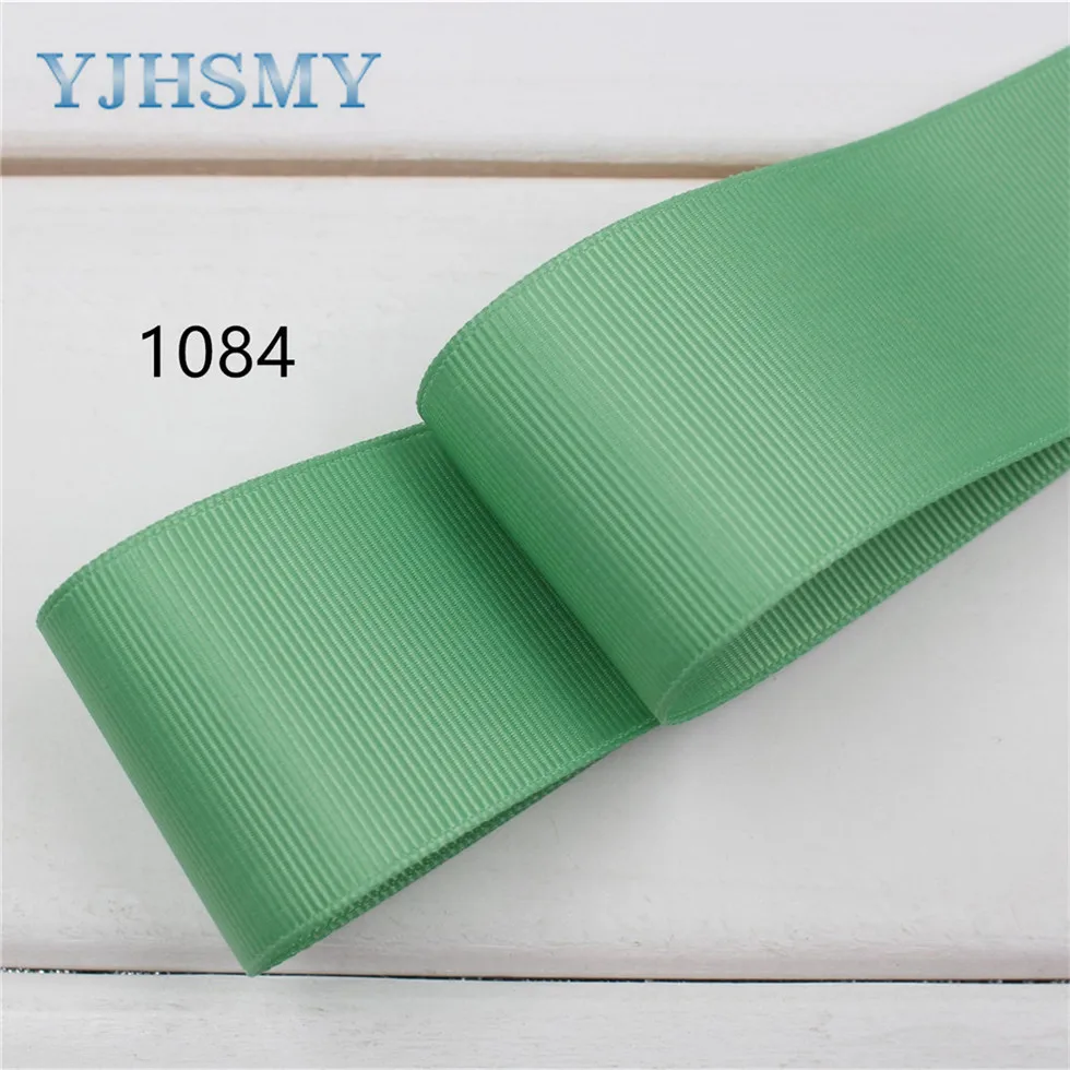 YJHSMY(1-1/2 '') 38 мм 5 ярдов/лот ручная печать сплошная корсажная лента Diy аксессуары для головных уборов, Свадебная подарочная упаковка 173211 - Цвет: 1084