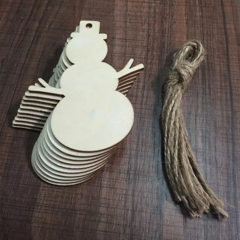 10 шт. новогодние Деревянные Подвески в виде снеговика лося | Дом и сад